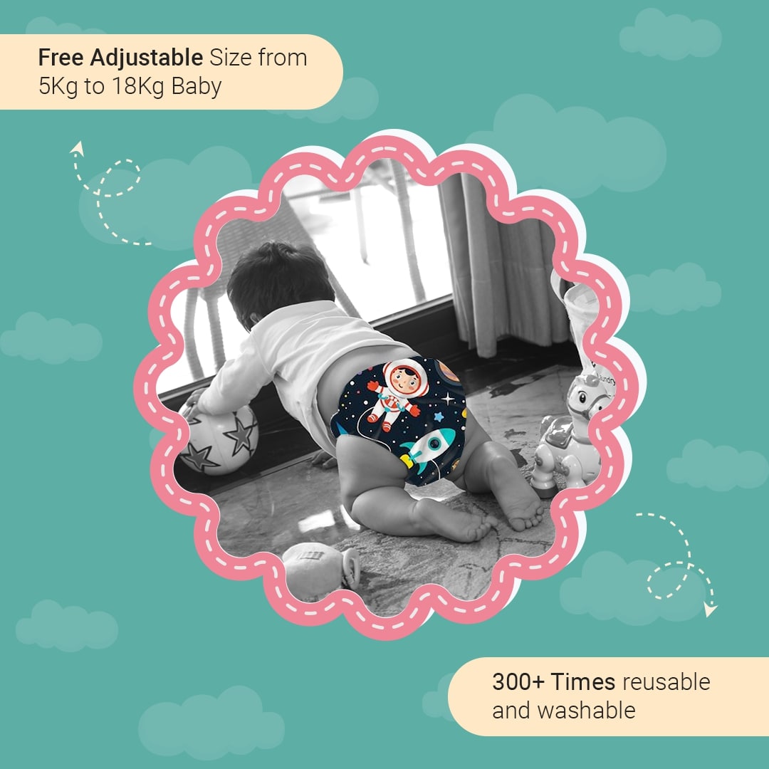 SnugFit™ Reusable Cloth Diaper (Buy 1 Get 1 Free) Size ( 2-12 months)