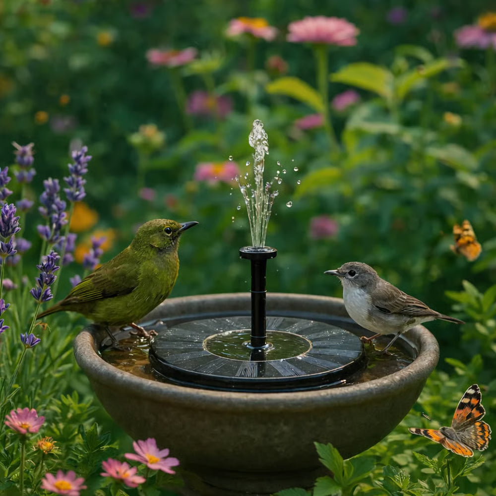 SolarNest Bird Bath Fountain