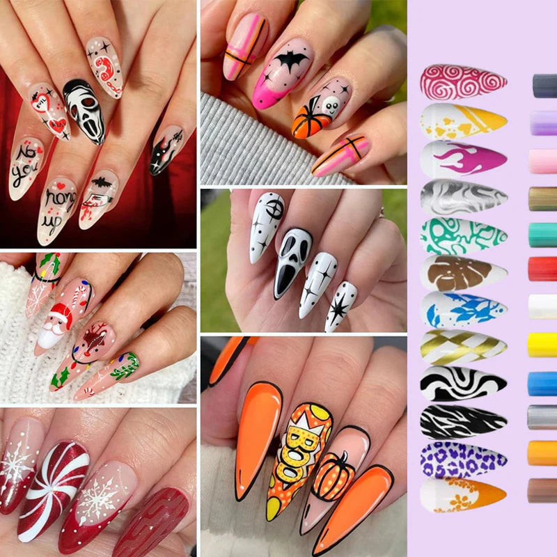 Nail Art Pens Set of 12 Colors