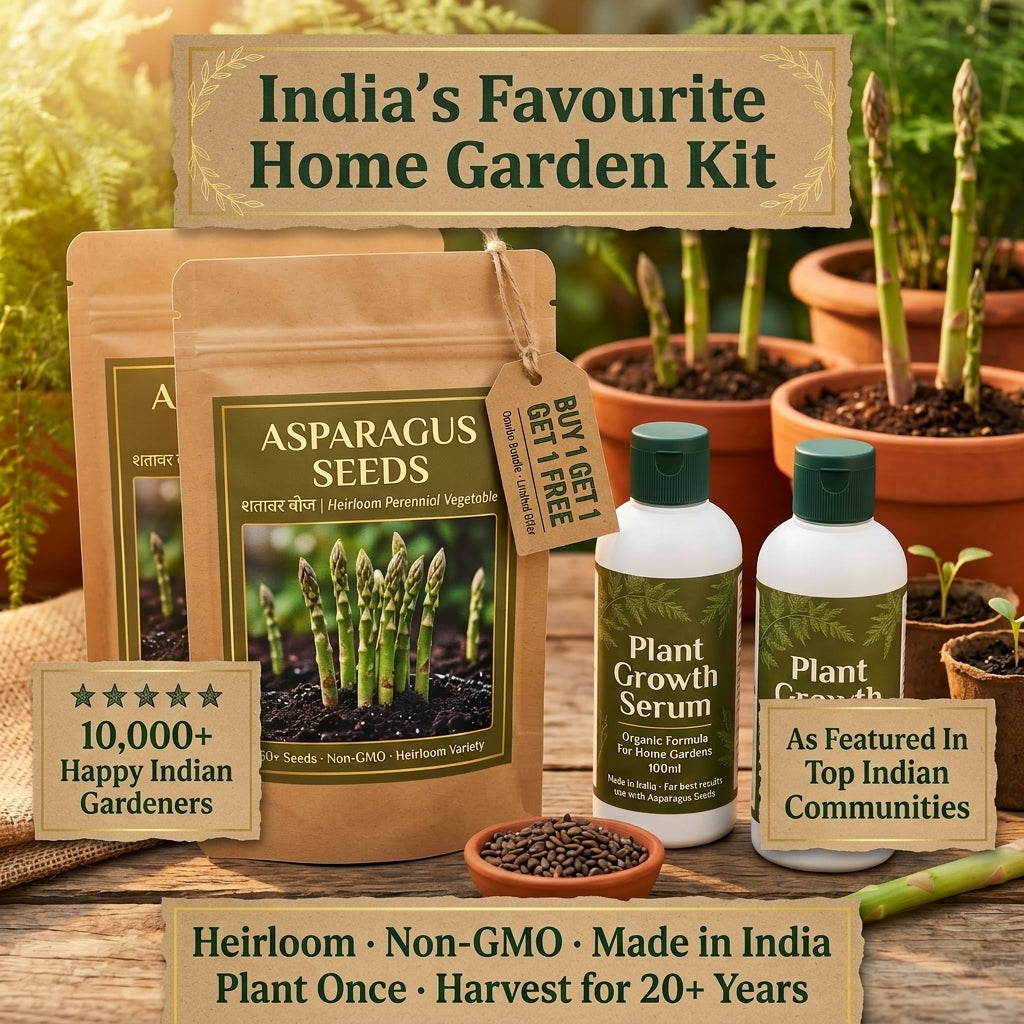 Asparagus Garden Kit — 2 Seed Packets + 2 Serums FREE