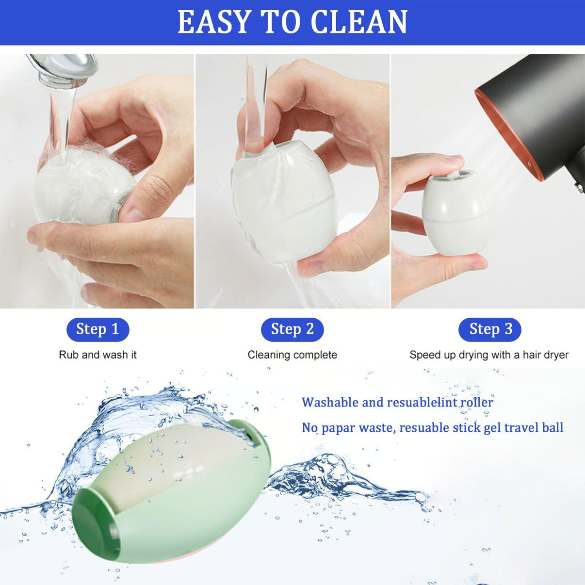 StickyRoll™ Reusable Portable Lint Roller
