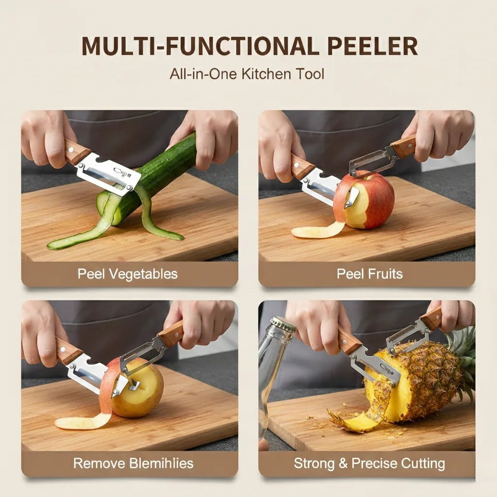 PurePeeler™ Premium Peeler with Bottle Opener